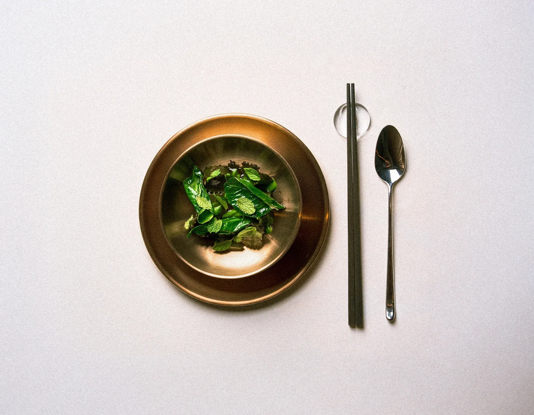 Minimal white dessert close-up